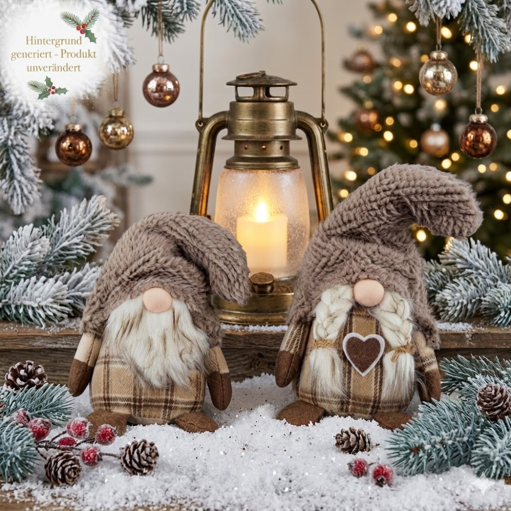 Winterliche Gnome - 2er Set